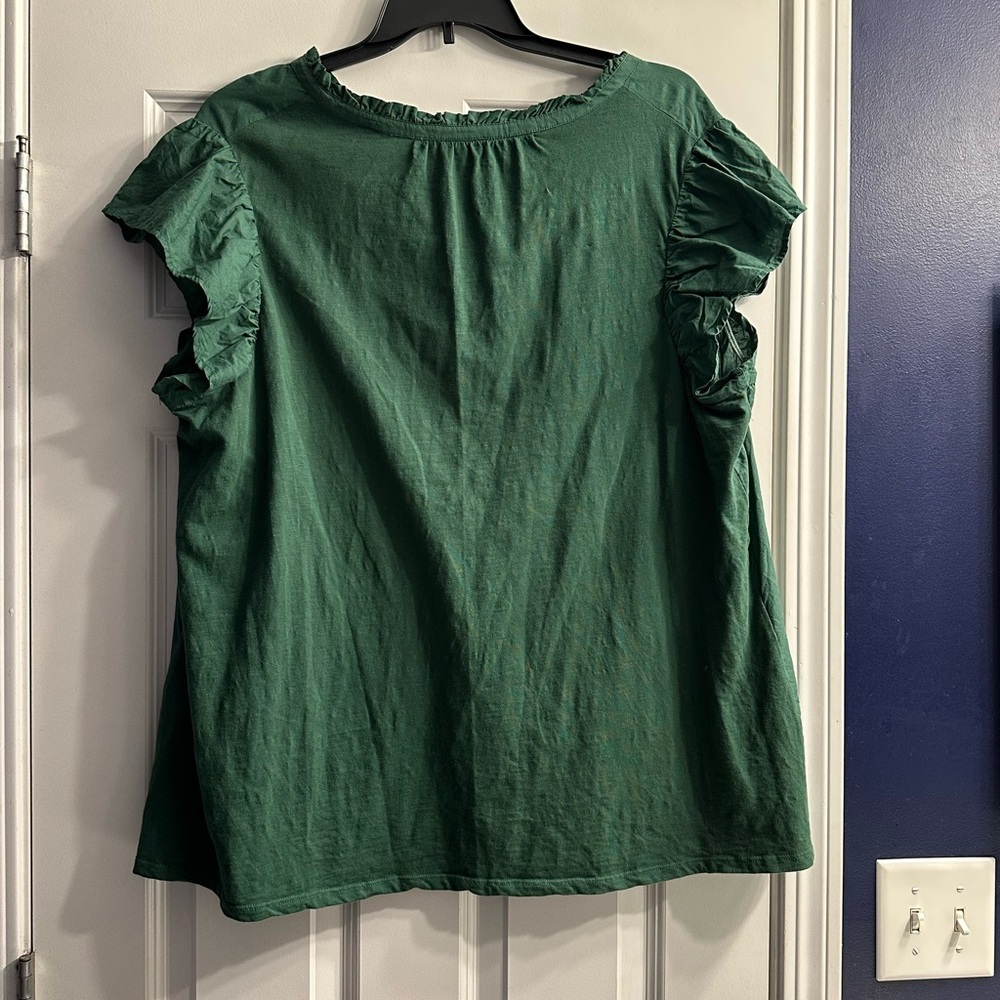 Dark Green Women's Plus Top - Picture 2 of 2